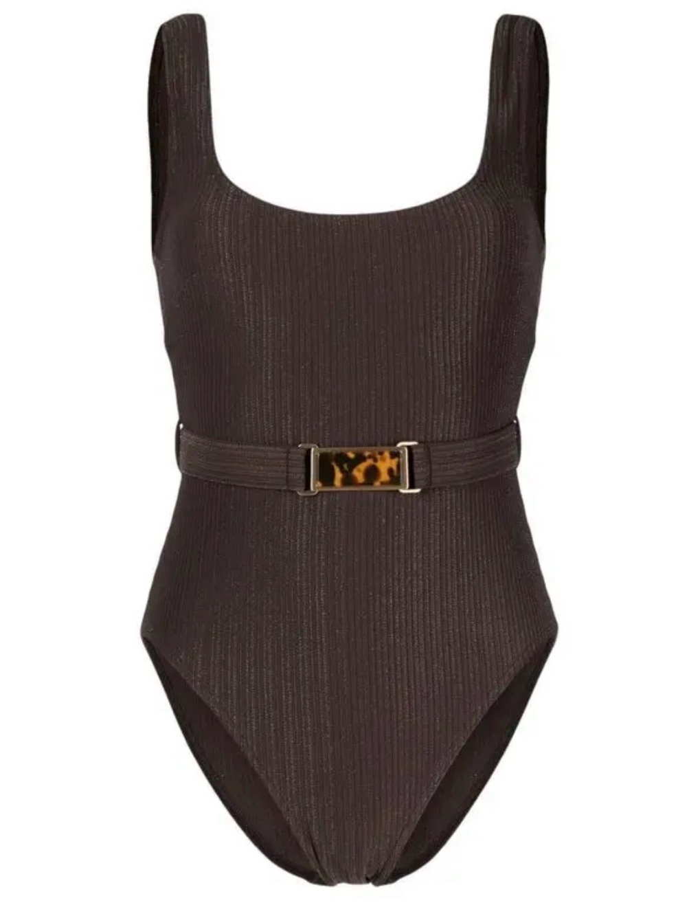 Zimmermann Brown Ribbed laurel ribbed One-Piece swim us 6-8
